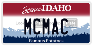 MCMAC  license plate in ID