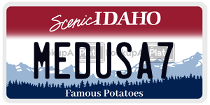 MEDUSA7  license plate in ID