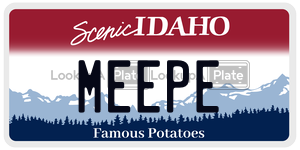MEEPE  license plate in ID