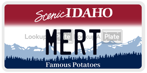MERT  license plate in ID