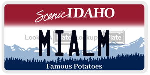 MIALM  license plate in ID
