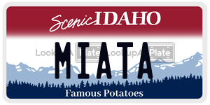 MIATA  license plate in ID