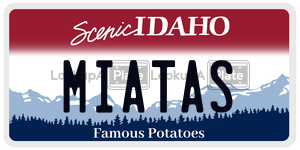 MIATAS  license plate in ID
