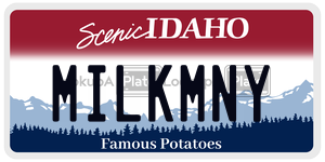 MILKMNY  license plate in ID