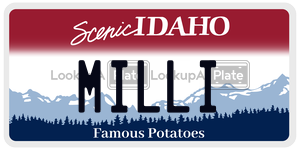 MILLI  license plate in ID