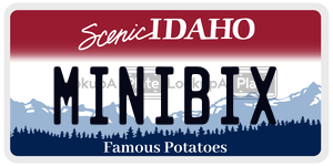 MINIBIX  license plate in ID