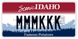 MMMKKK license plate in Idaho