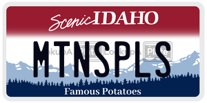 MTNSPLS  license plate in ID