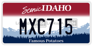 MXC715  license plate in ID