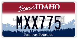 MXX775  license plate in ID