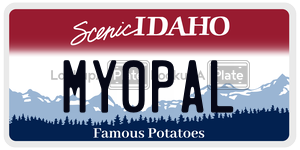 MY0PAL  license plate in ID