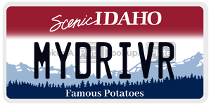 MYDRIVR  license plate in ID