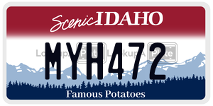 MYH472  license plate in ID