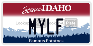 MYLF  license plate in ID