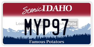 MYP97  license plate in ID
