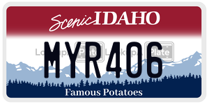 MYR406  license plate in ID