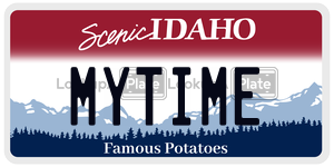 MYTIME  license plate in ID