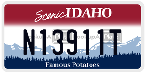 N13911T  license plate in ID