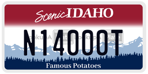 N14000T  license plate in ID