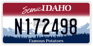 N172498  license plate in ID