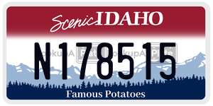 N178515  license plate in ID