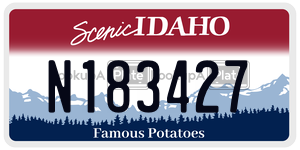 N183427  license plate in ID