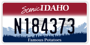 N184373  license plate in ID