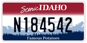 N184542  license plate in ID