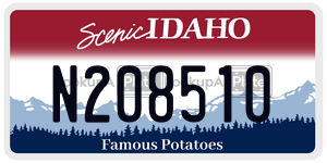 N208510  license plate in ID