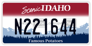 N221644  license plate in ID