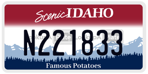 N221833  license plate in ID