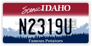 N2319U license plate in Idaho