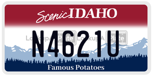 N4621U  license plate in ID