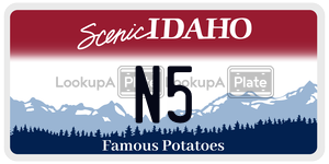 N5 license plate in Idaho