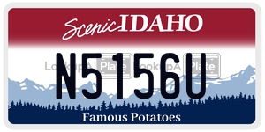 N5156U  license plate in ID