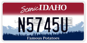 N5745U  license plate in ID