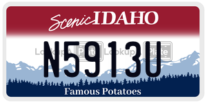 N5913U  license plate in ID