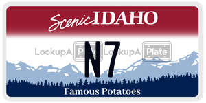 N7  license plate in ID