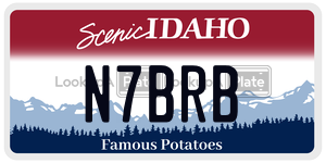 N7BRB  license plate in ID