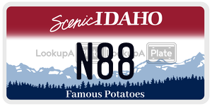 N88  license plate in ID