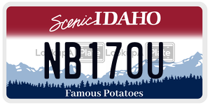NB170U  license plate in ID