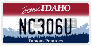NC306U  license plate in ID
