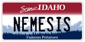 NEMESIS  license plate in ID