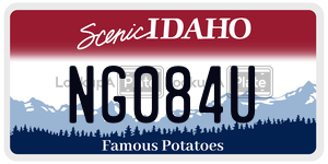 NG084U  license plate in ID