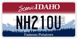 NH210U  license plate in ID