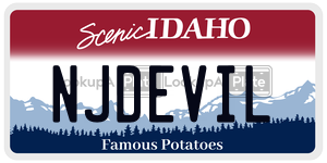 NJDEVIL  license plate in ID