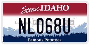 NL068U  license plate in ID