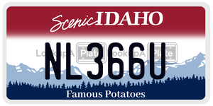 NL366U  license plate in ID