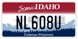 NL608U  license plate in ID