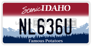 NL636U  license plate in ID